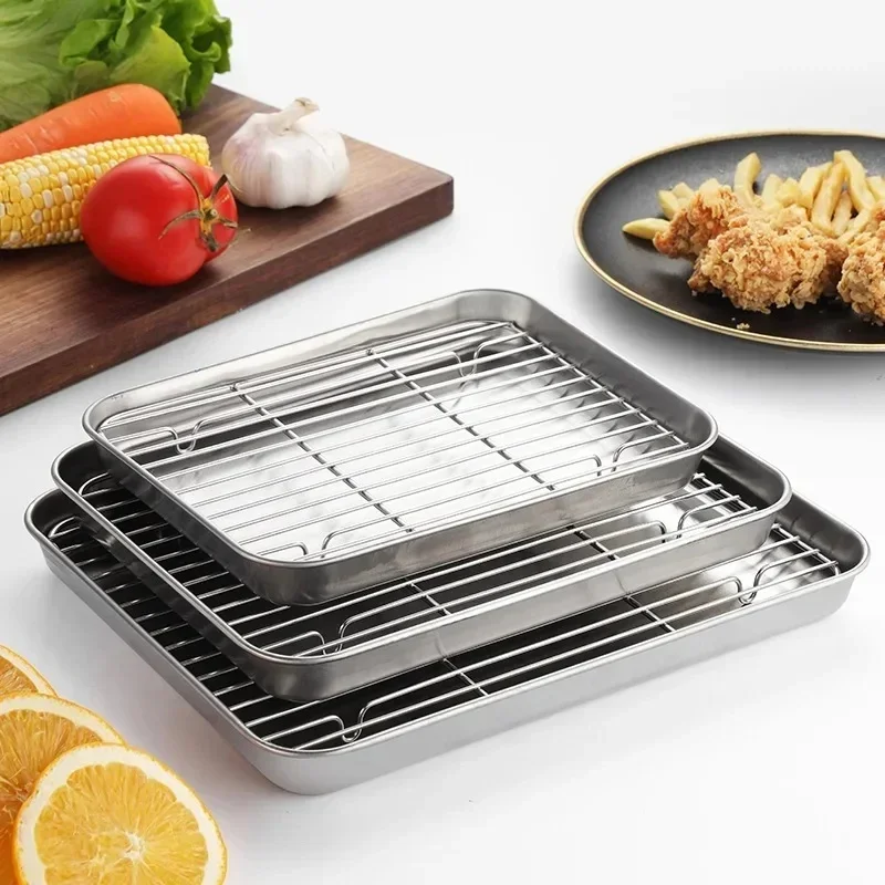 Kitchen Baking Rack - الفولاذ المقاوم للصدأ مقلاة خبز صينية