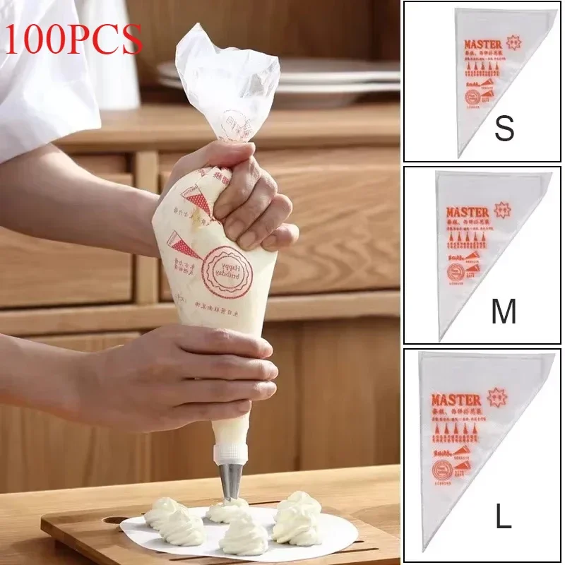 Piping Bag Disposable - 100 قطعة أكياس المعجنات القابل للتصرف