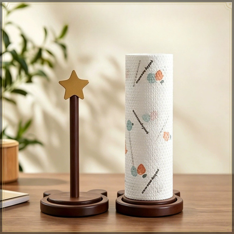 Kitchen Baking Paper Holder - حامل مناديل ورقية خشبي بتصميم إبداعي