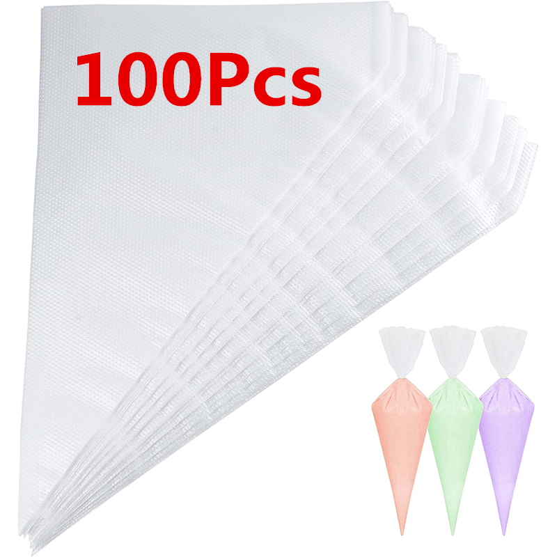 Piping Bag Disposable - LMETJMA 100 قطعة أكياس الأنابيب ترقية