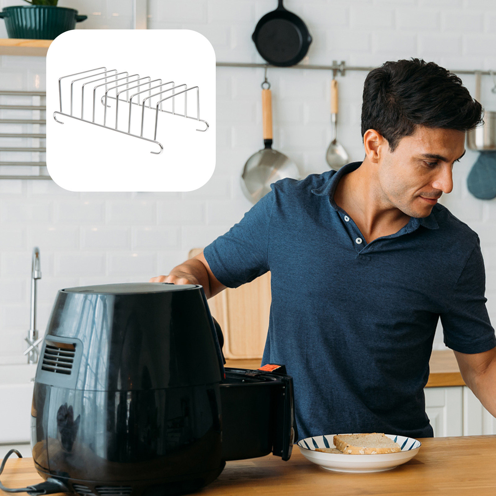2 قطعة من رفوف القلي الهوائي ا - مراجعة Kitchen Baking Rack وسعره