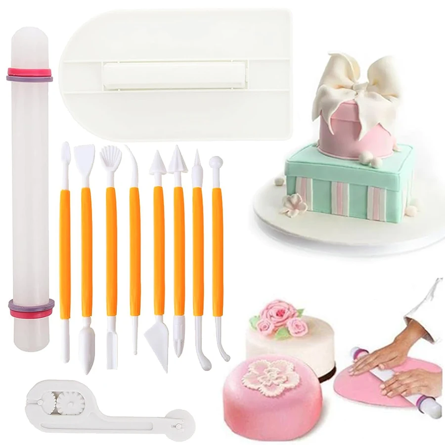 11 قطعة مجموعة أدوات فندان طقم - مراجعة Fondant Smoother Set وسعره