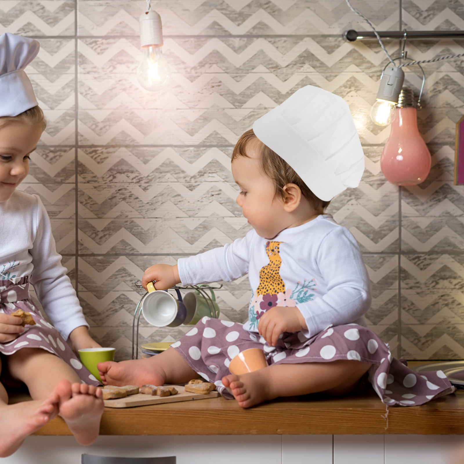15 قطعة من قبعات الطهاة الصغير - مراجعة Kitchen Baking وسعره