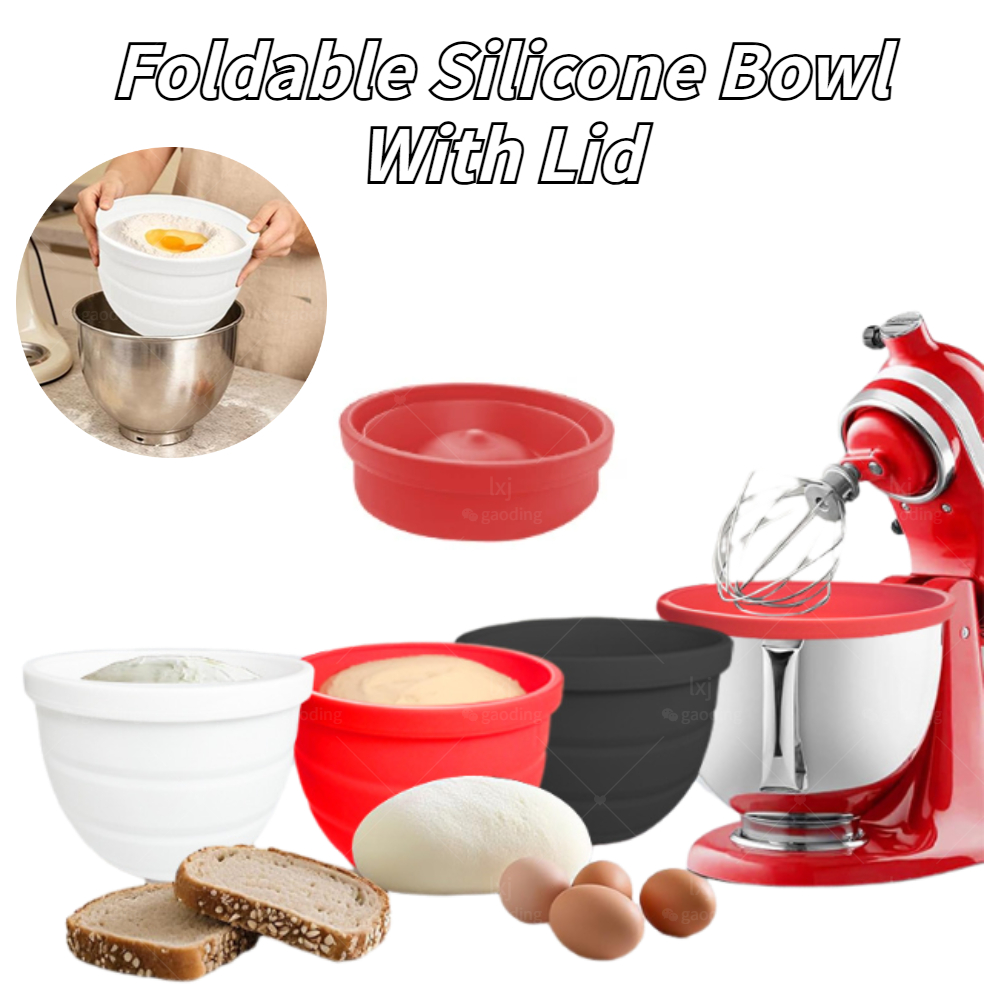 وعاء سيليكون قابل للطي مع غطاء - مراجعة Kitchen Aid Baking Lid وسعره