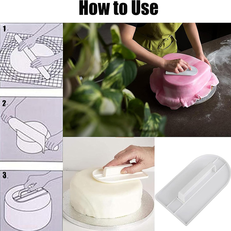 مجموعة من قطعتين لتنعيم الكيك، - مراجعة Fondant Smoother Set وسعره