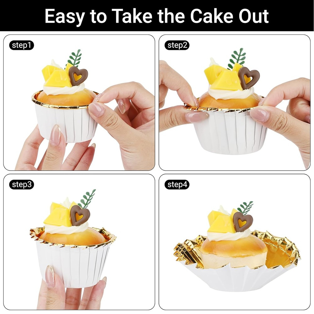50 قطعة كأس الكعك ورقة مغلفة ك - مراجعة Kitchen Baking وسعره