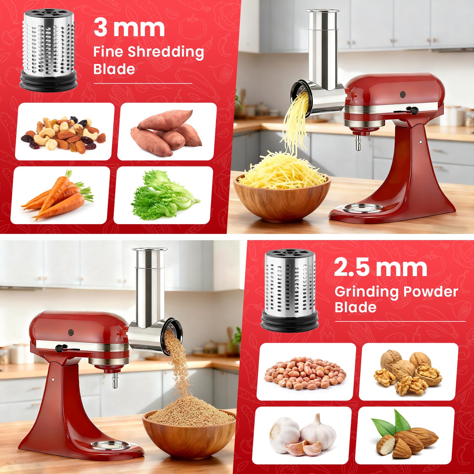 ملحق مبشرة وقطاعة من الفولاذ ا - مراجعة Kitchenaid Baking Set وسعره