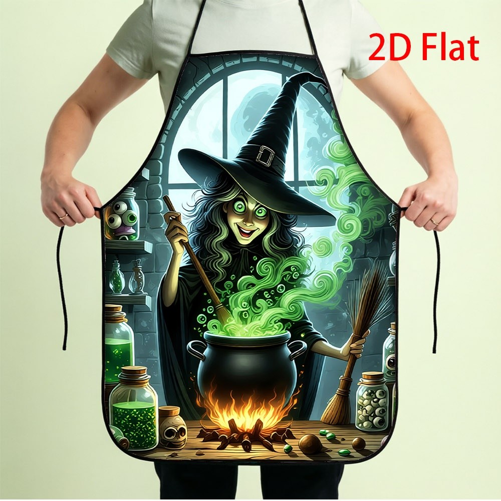 مريلة طهي مضحكة بطبعة ساحرة، م - مراجعة Kitchen Witch Baking وسعره