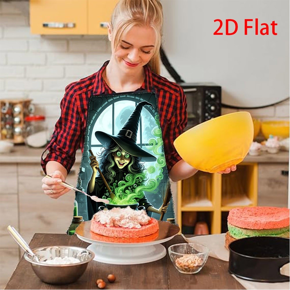 مريلة طهي مضحكة بطبعة ساحرة، م - مراجعة Kitchen Witch Baking وسعره