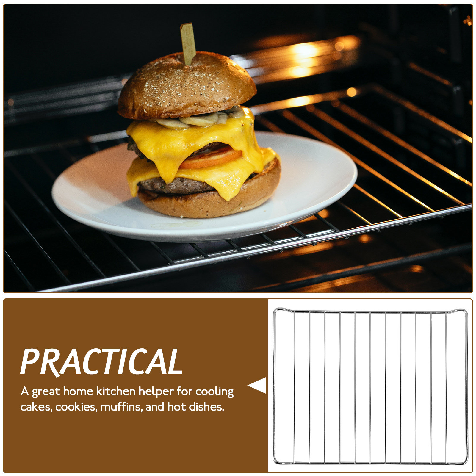 رف تبريد فاخر من الفولاذ المقا - مراجعة Kitchen Baking Rack وسعره
