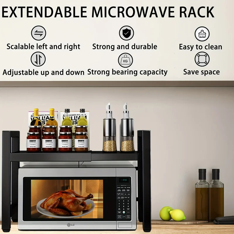 رف قابل للتمديد للميكروويف، حا - مراجعة Kitchen Baking Rack وسعره