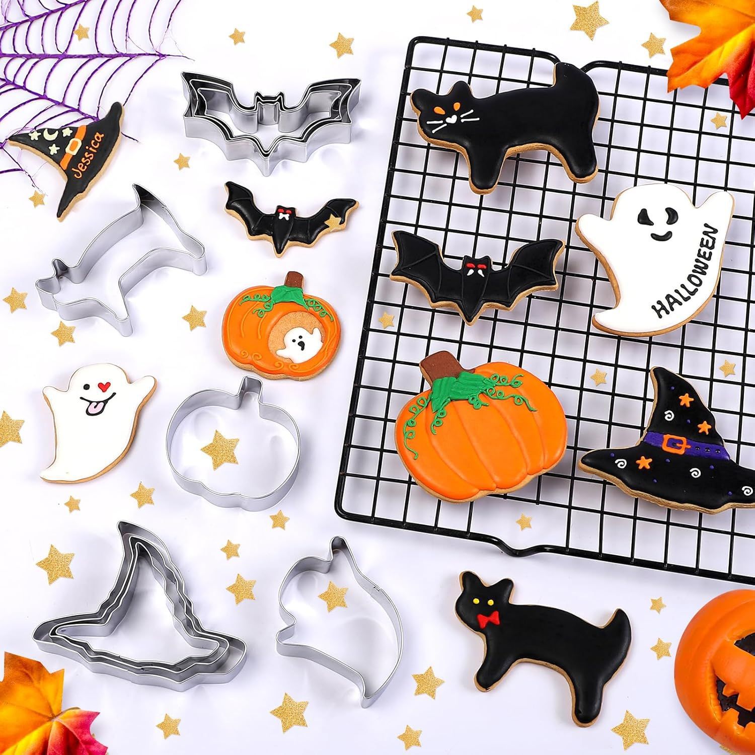 قالب كوكيز الهالوين من 3 قطع،  - مراجعة Kitchen Witch Baking وسعره