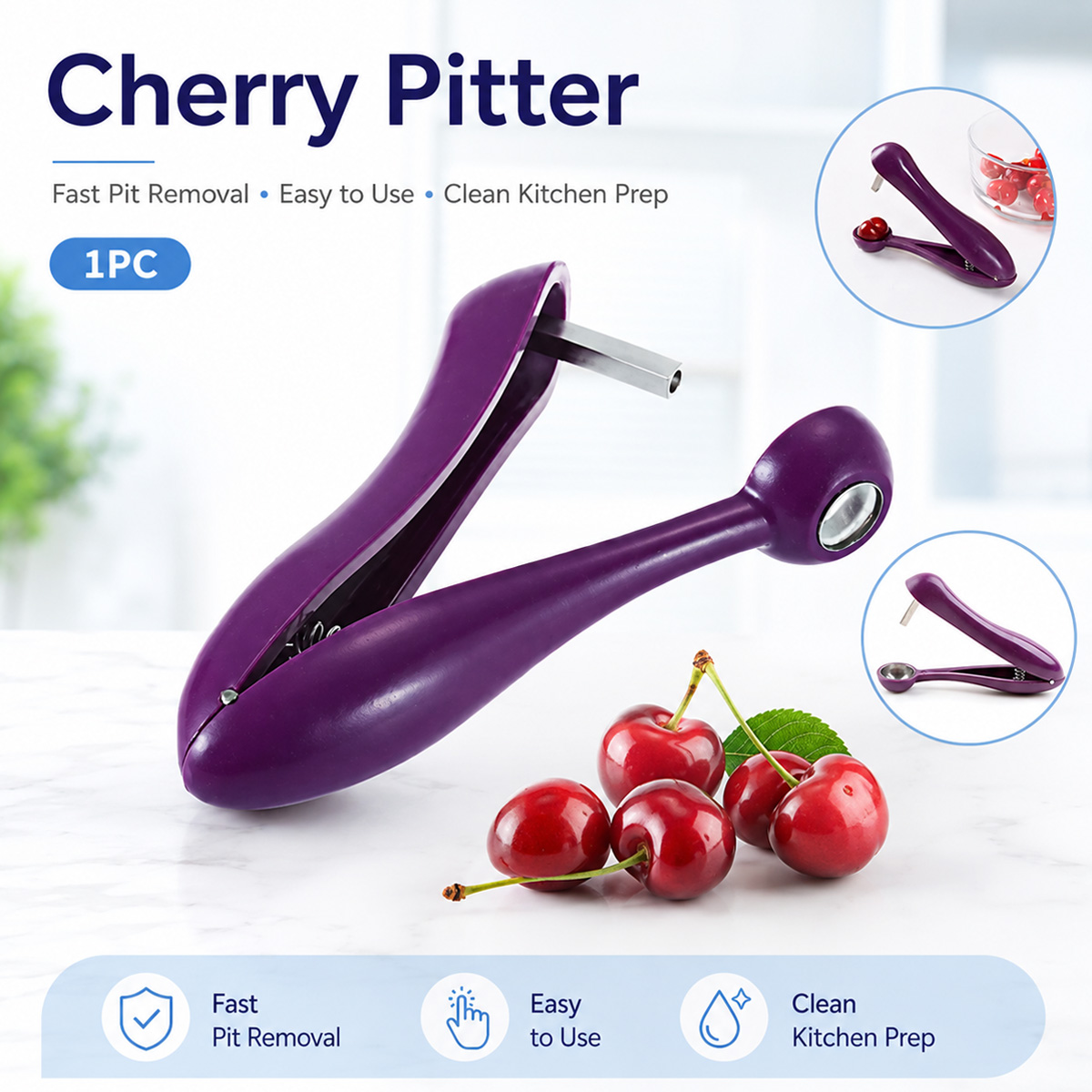 أداة يدوية لإزالة نوى الكرز وا - مراجعة Kitchen Tools In Baking وسعره