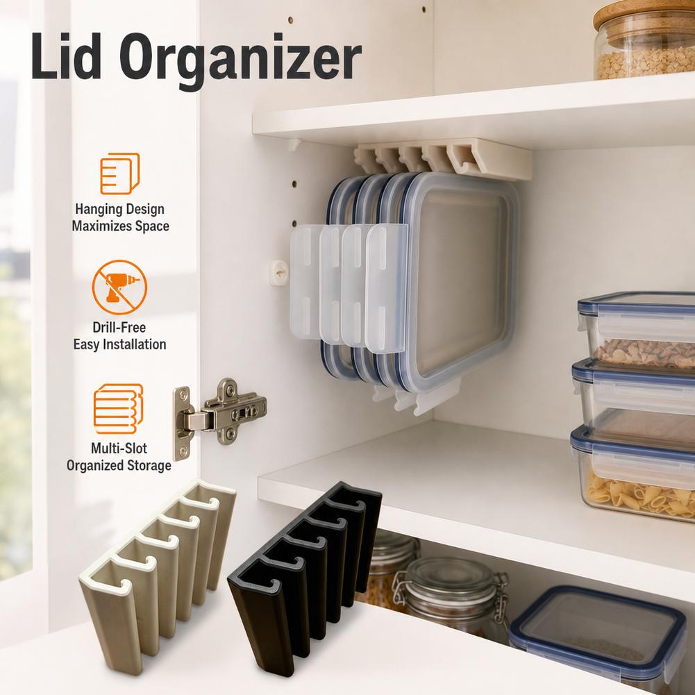 منظم أغطية حاويات الطعام تحت ا - مراجعة Kitchen Cabinet Baking Organizer وسعره