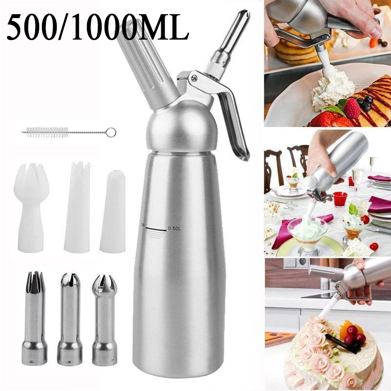 500/1000 مللي كريم رغوة بندقية - مراجعة Piping Bag Disposable وسعره