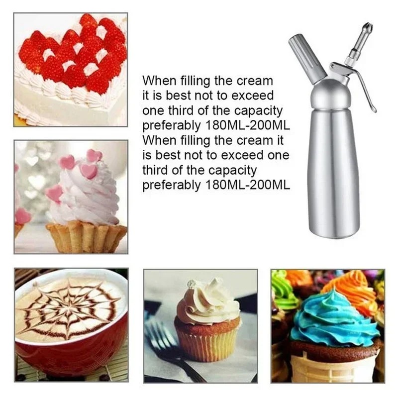 500/1000 مللي كريم رغوة بندقية - مراجعة Piping Bag Disposable وسعره