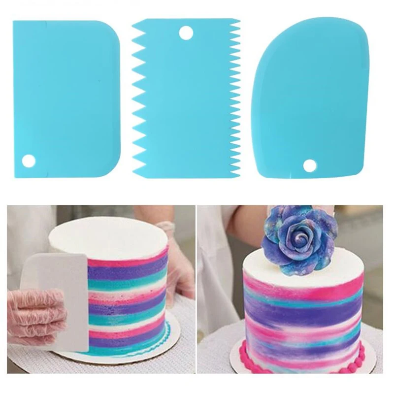 3 قطعة/الوحدة كريم مكشطة أكثر  - مراجعة Fondant Smoother Set وسعره