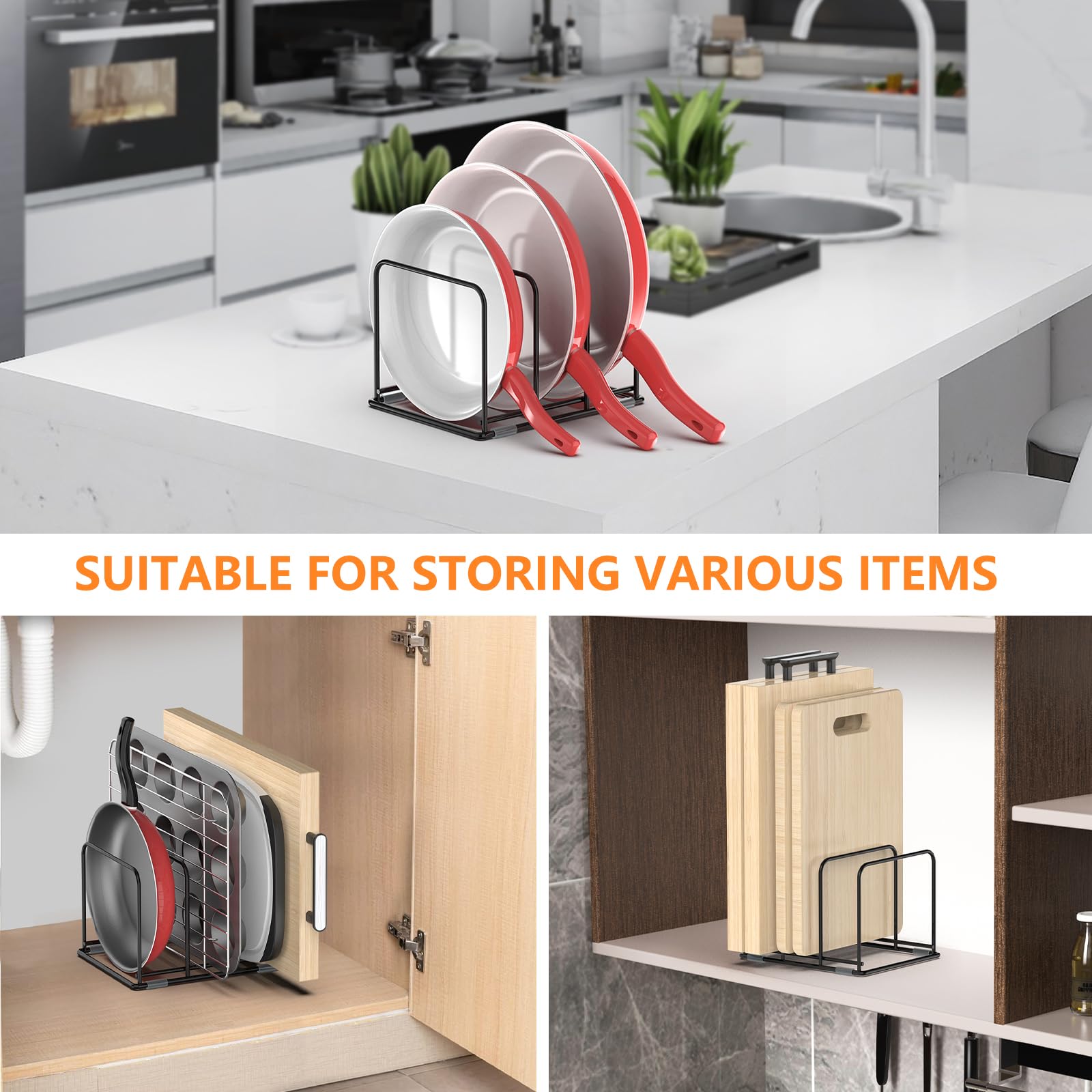 منظم خزانة المطبخ، حامل أواني  - مراجعة Kitchen Cabinet Baking Organizer وسعره